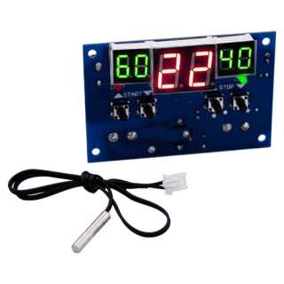 TERMOREGOLATORE CON ISTERESI a DISPLAY 12Vdc 0-99 C