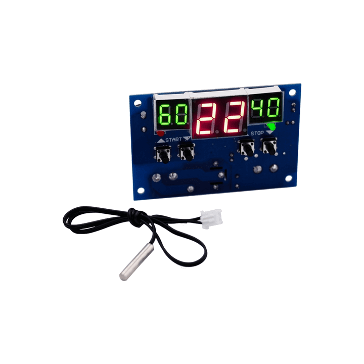 TERMOREGOLATORE CON ISTERESI a DISPLAY 12Vdc 0-99 C