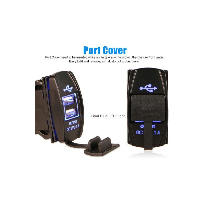 Caricabatterie 2xUSB da incasso