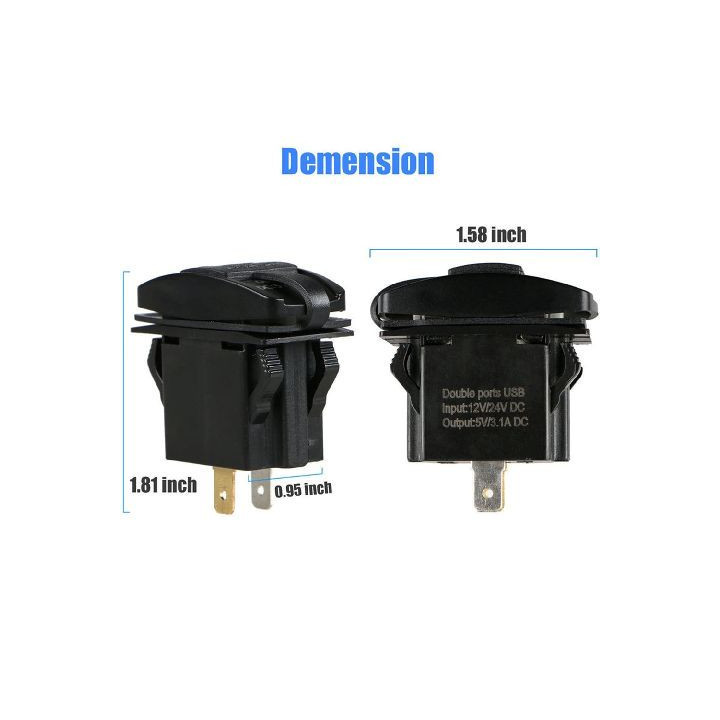 Caricabatterie 2xUSB da incasso