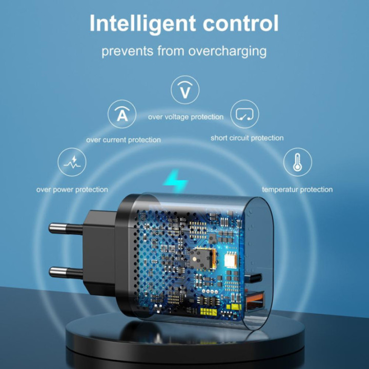 Caricabatterie USB + USB-C