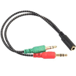 Adattatore cuffia + microfono PC