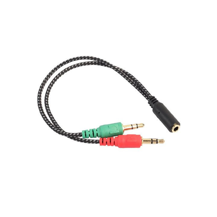 Adattatore cuffia + microfono PC