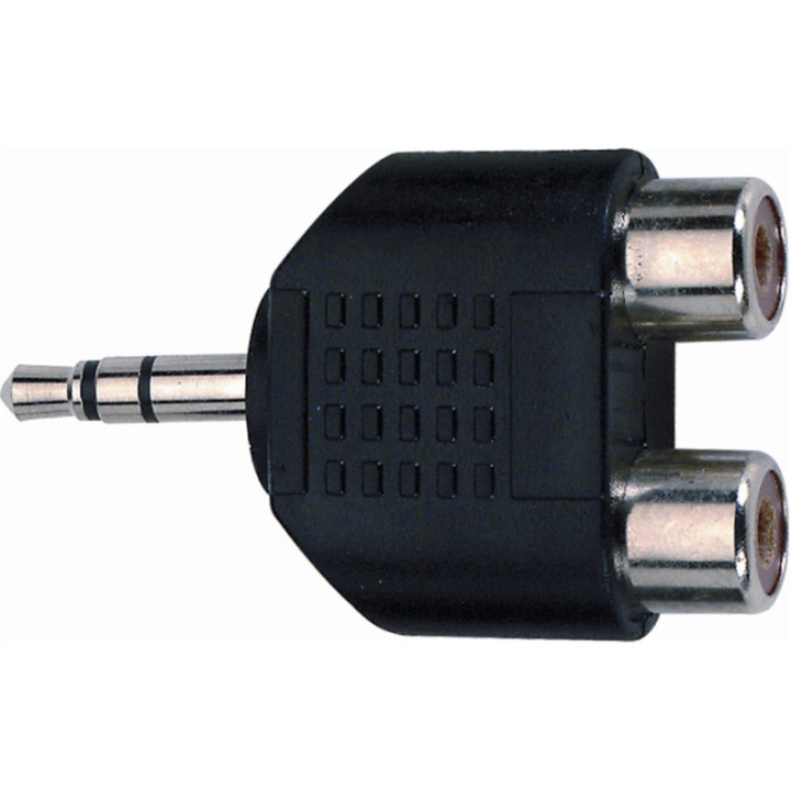 ADATTATORE JACK 3,5-S-M a 2x RCA-F