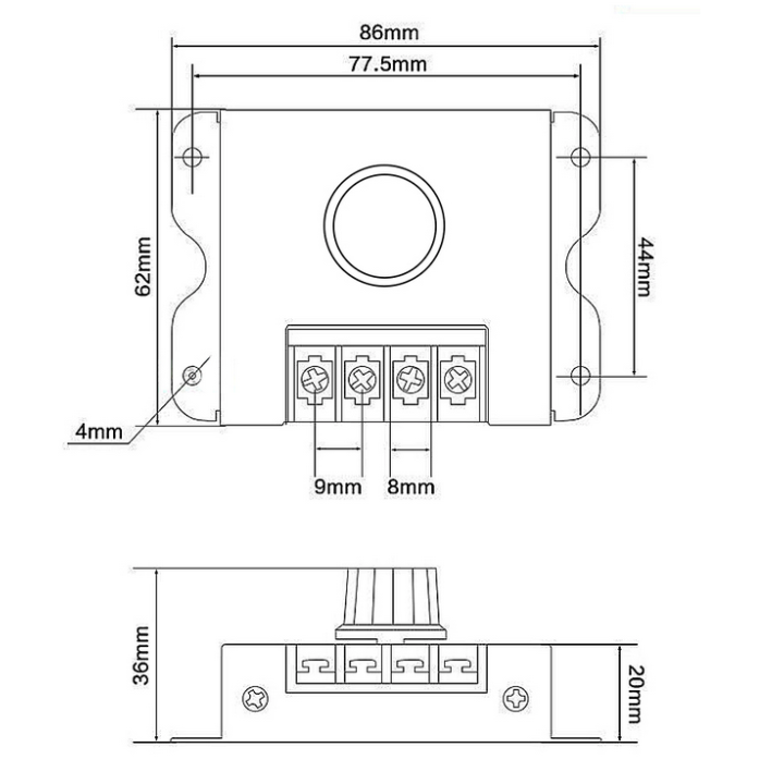Regolatore PWM 12-24Vdc 30A