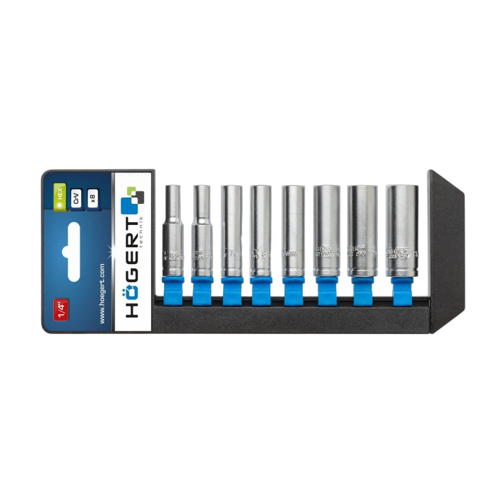 HT1A886 Högert Technik - Socket: 6-angles-set 1/4"