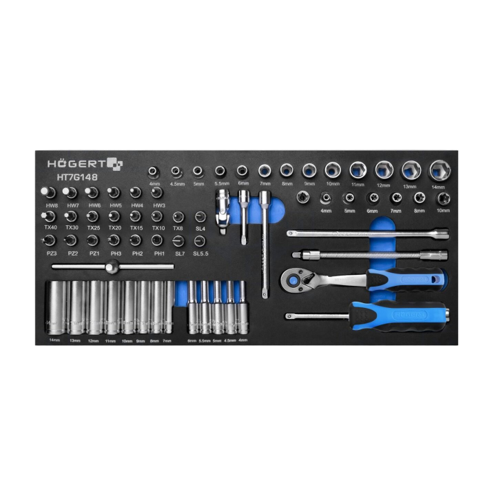 HT7G148 Högert Technik - Set di chiavi a tubo