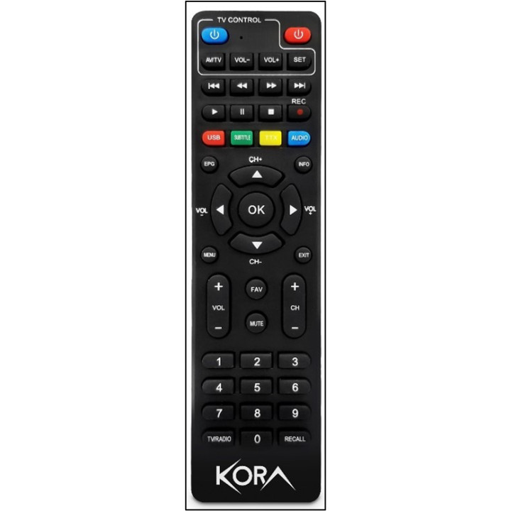 Decoder digitale terrestre IRRADIO KORA DTR-3341 dvb-t2 hevc h.265 60hz, 10bit