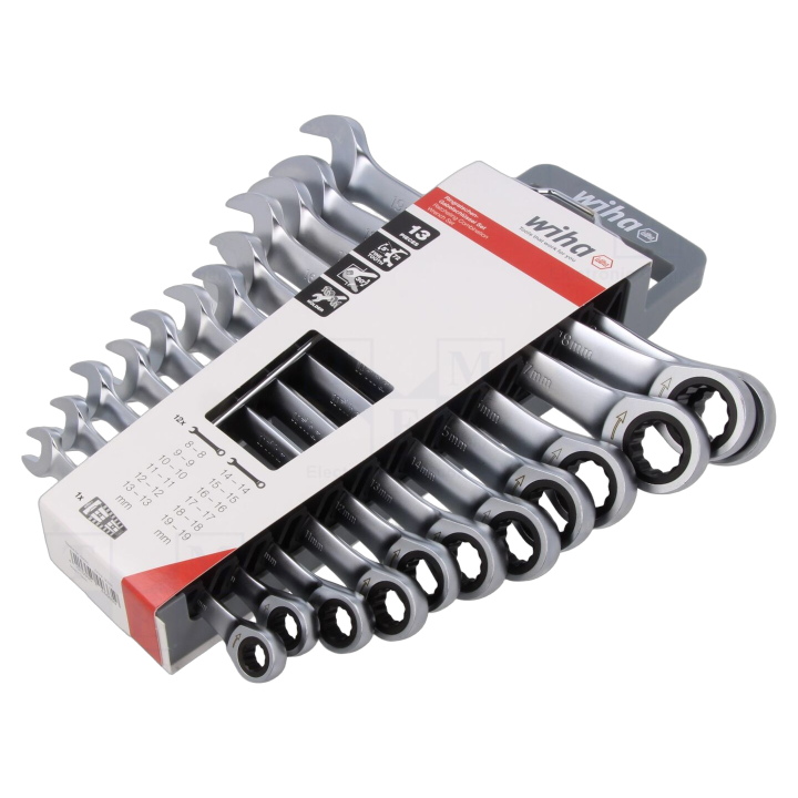 WIHA.44665 Wiha - Chiave: chiave combinata-set cricchetto