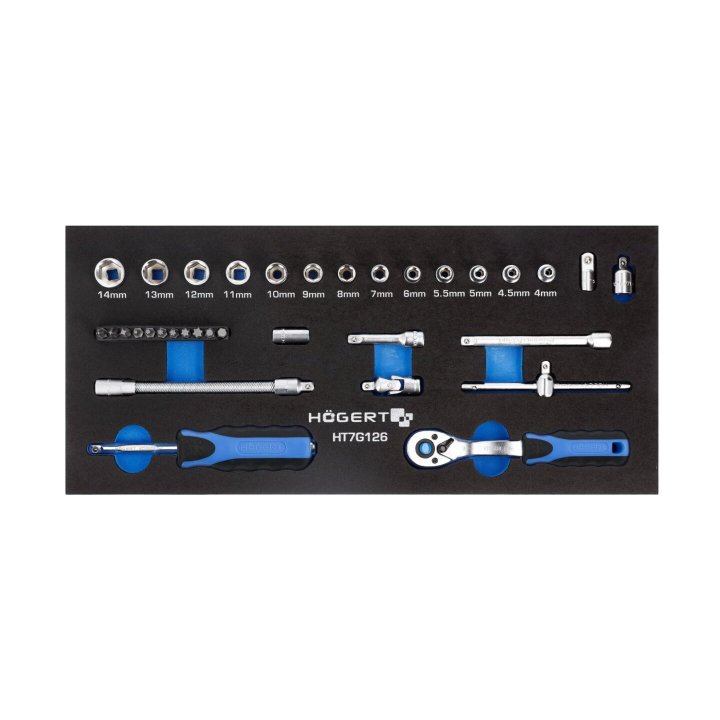 HT7G126 Högert Technik - Set di chiavi a tubo