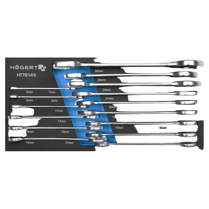 HT7G145 Högert Technik - Chiave: chiave piatta-set 15pz.
