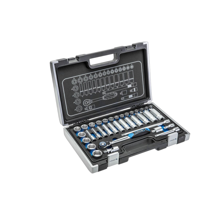 HT1R465 Högert Technik - Set di chiavi 6-angoli,a tubo