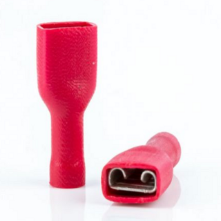 Capicorda Faston 6,3mm F. Rosso