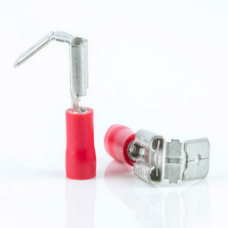 Capicorda Faston 6,3mm M-F. Rosso