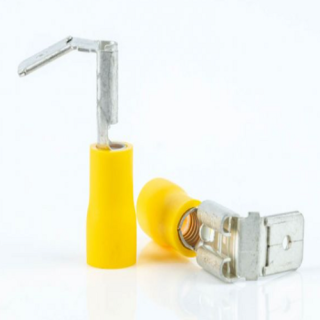 Capicorda Faston 6,3mm M-F. Giallo