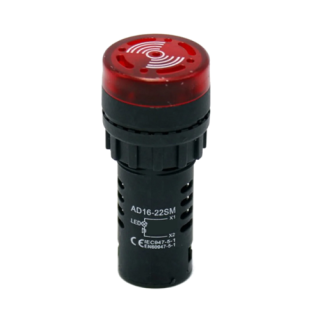 BUZZER - SPIA ø16mm 24V ROSSO