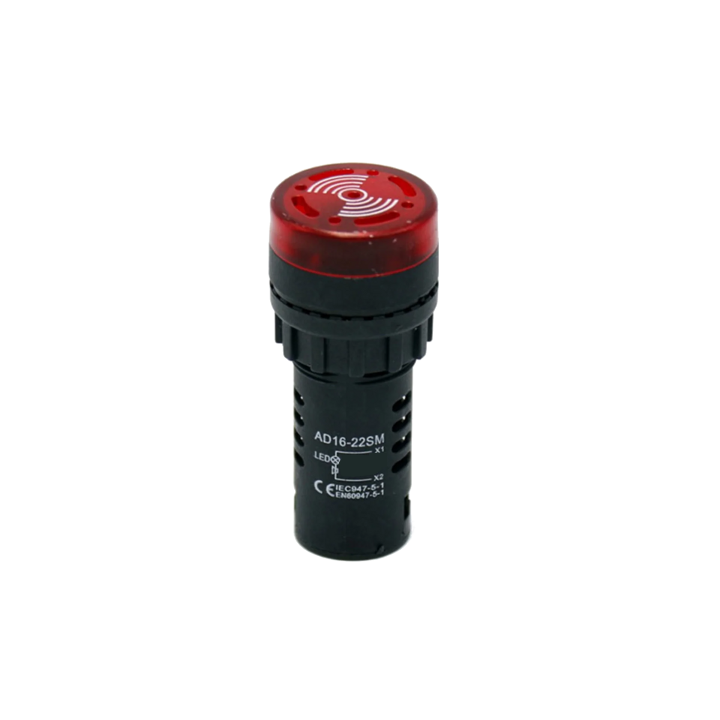 BUZZER - SPIA ø16mm 24V ROSSO