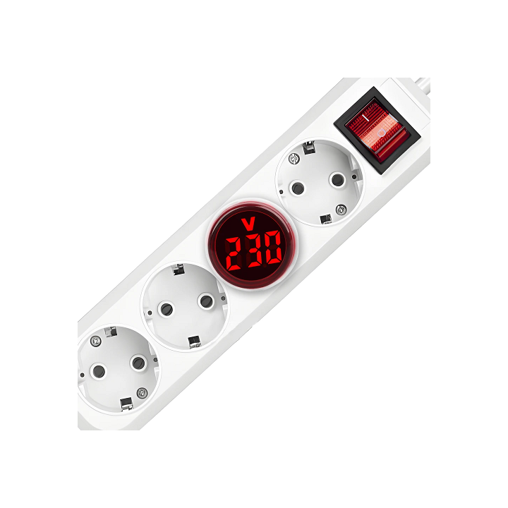 VOLTMETRO VAC DA PRESA 230V BIANCO