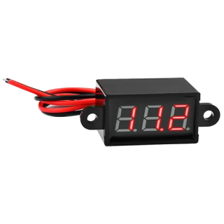 VOLTMETRO 3-30VDC IMPERMIABILE ROSSO