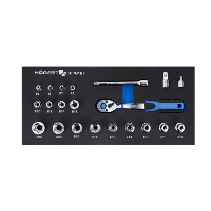 HT7G127 Högert Technik - Set di chiavi a tubo