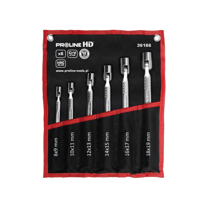 PRE-36166 Proline - Set di chiavi a tubo,con giunto