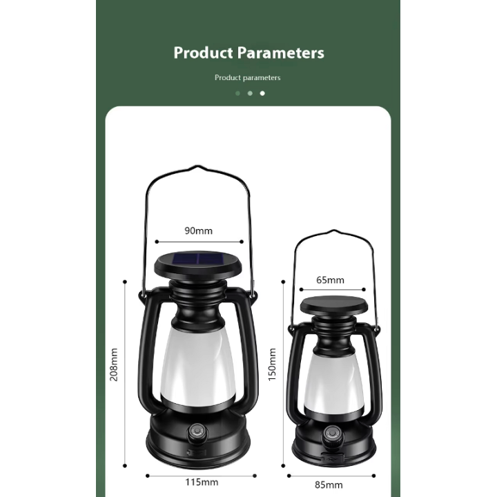 Lanterna ricarica solare cambio colore luce