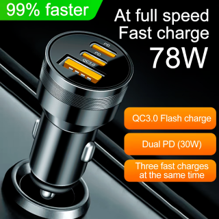 Adattatore Accendisigari a USB + 2xUSB-C 3A