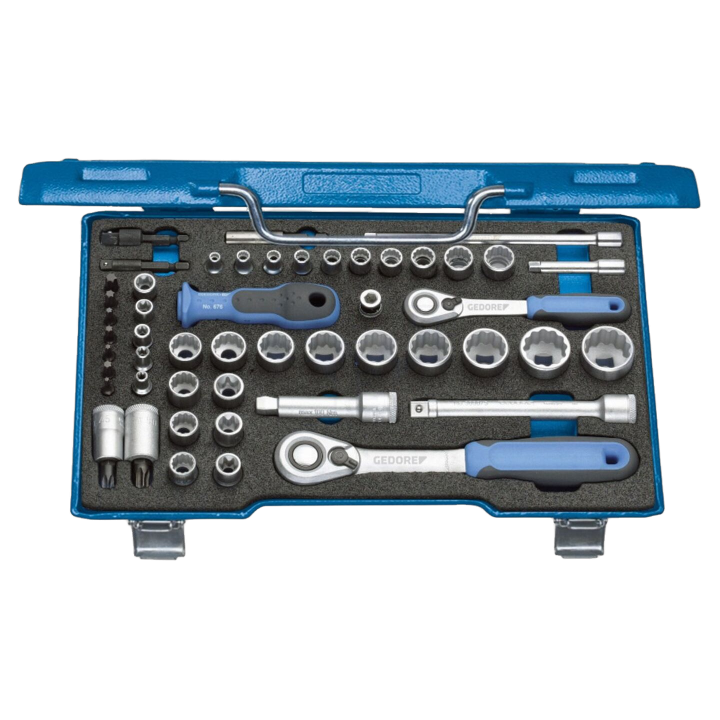 GEDORE-2075695 Gedore - Set di chiavi 12-angoli,cricchett...