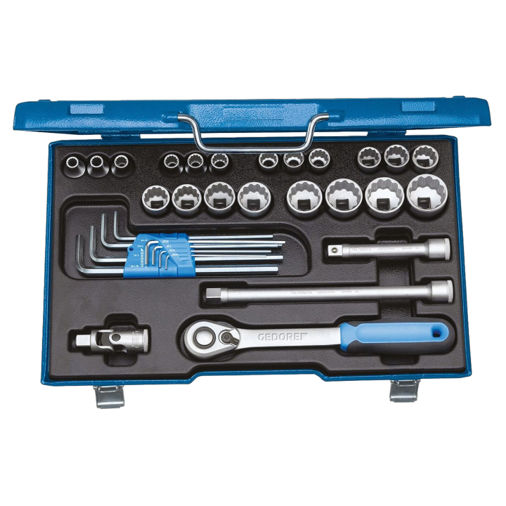 GEDORE-2546027 Gedore - Set di chiavi 12-angoli,cricchett...