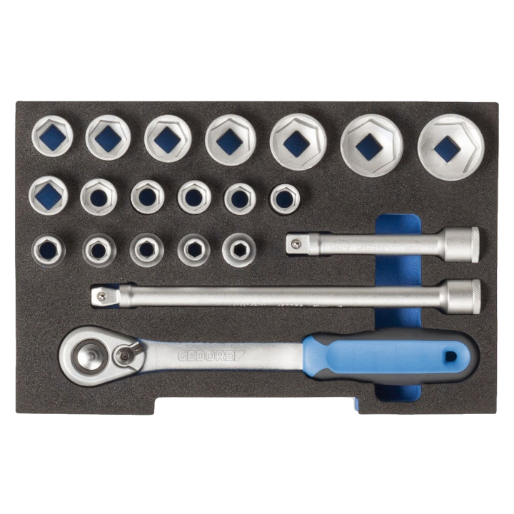 GEDORE-2836009 Gedore - Set di chiavi 6-angoli,cricchetto...