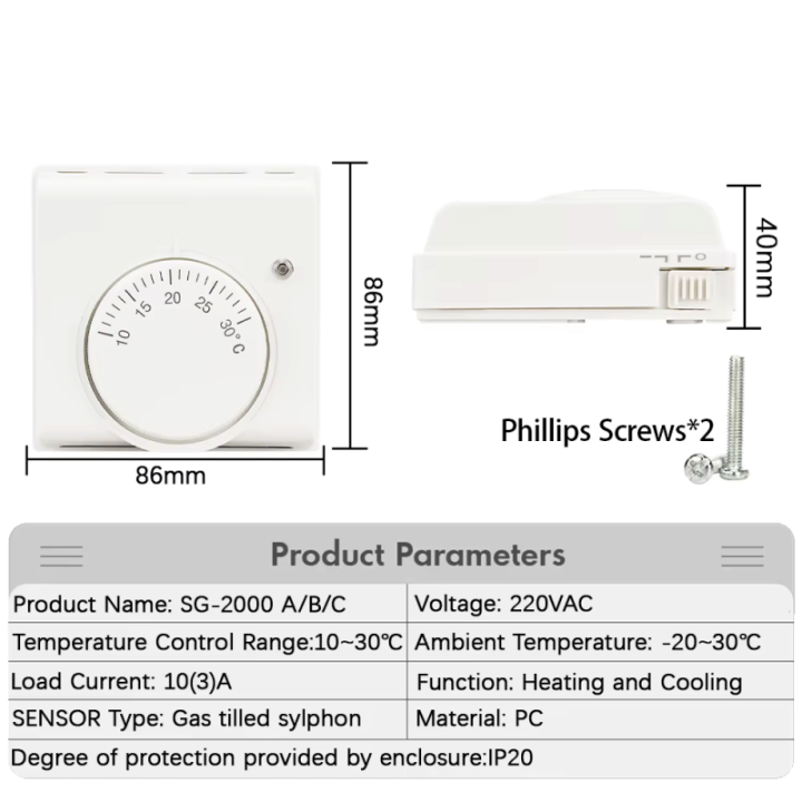 TERMOSTATO 10-30 °C + SPIA