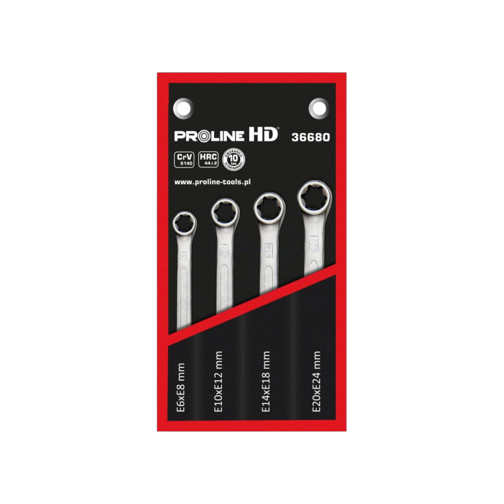 PRE-36680 Proline - Set di chiavi occhiello,Torx®