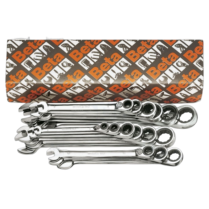BE142/S15 Beta - Set di chiavi cricchetto,combinata