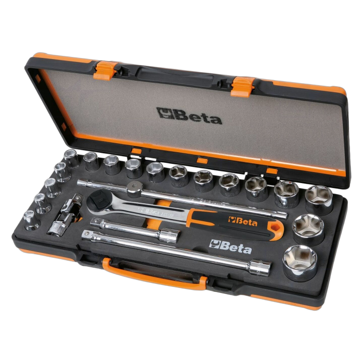BE920A/C17M Beta - Wrench: socket spanner-set 6-angles,in...