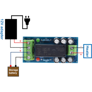 Commutatore alimentatore a batteria 12Vdc