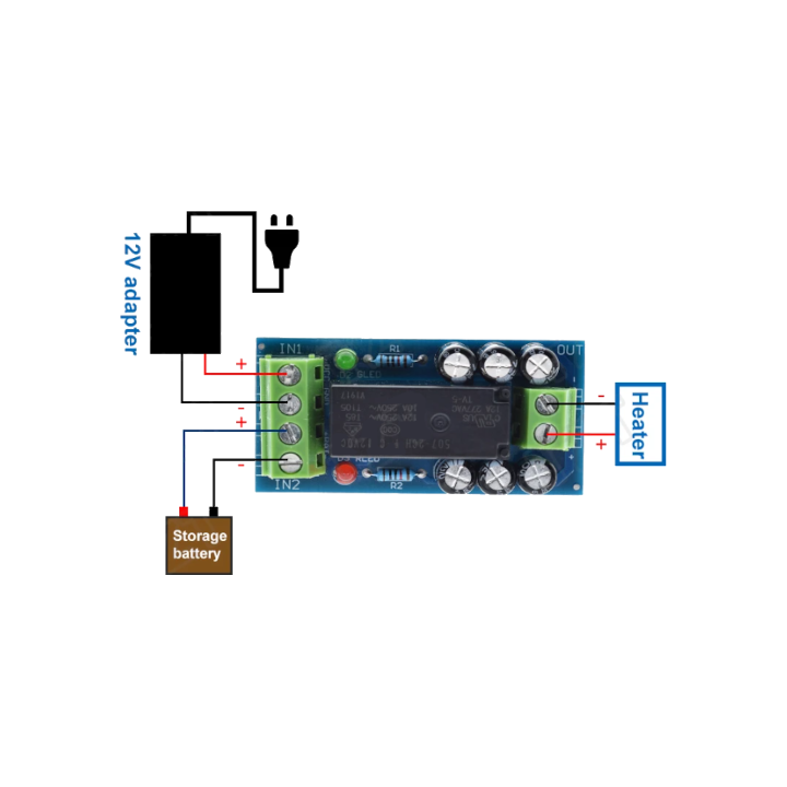 Commutatore alimentatore a batteria 12Vdc