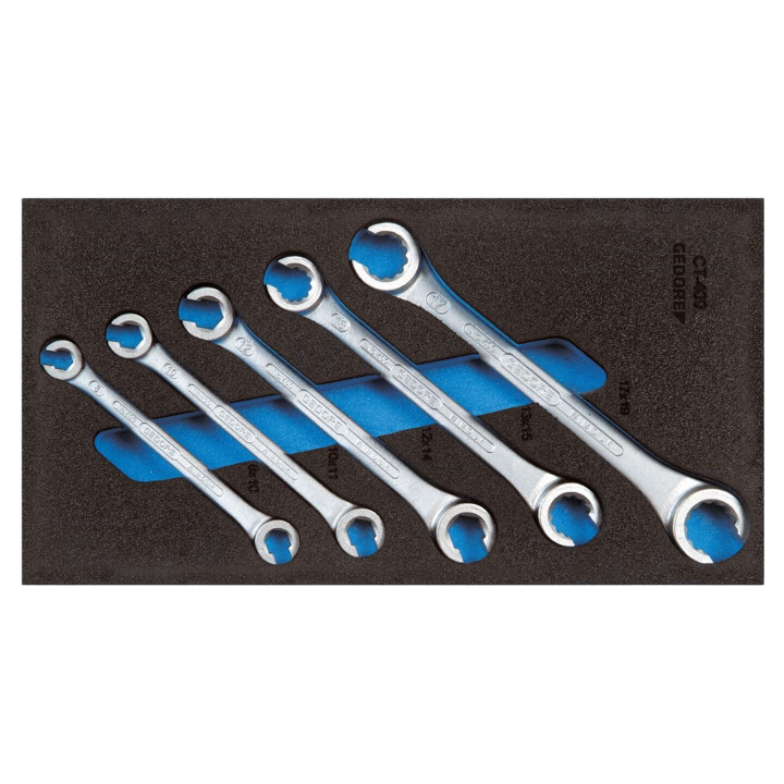 GEDORE-2309068 Gedore - Wrench: ring half-open-set 5pcs.