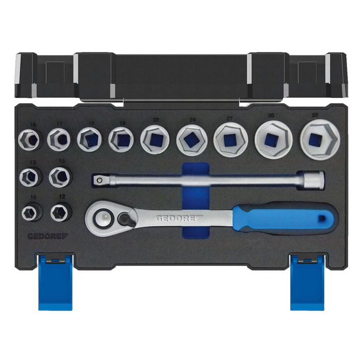 GEDORE-3014347 Gedore - Set di chiavi 6-angoli,cricchetto...
