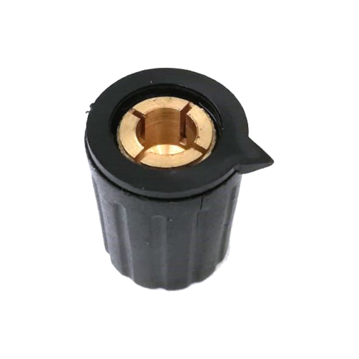 Manopola Nera Ø15mm Fissaggio a Mandrino