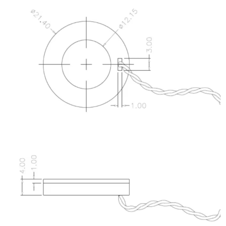 Spia Led tonda forata 5-12Vdc ROSSO