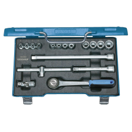 GEDORE-6240200 Gedore - Set di chiavi 12-angoli,cricchett...