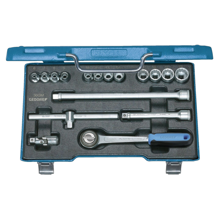 GEDORE-6240200 Gedore - Set di chiavi 12-angoli,cricchett...