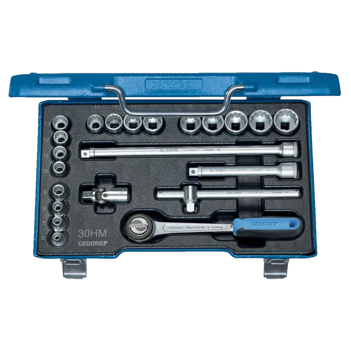 GEDORE-6240470 Gedore - Set di chiavi 12-angoli,cricchett...