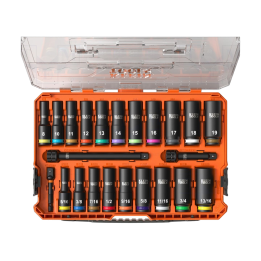 KLEIN-65121IMPCT Klein Tools - Socket: 6-angles-set Chrom...
