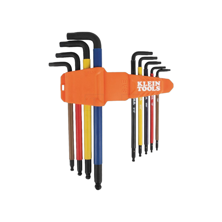 KLEIN-BLS9 Klein Tools - Chiave: brugola-kit pollici,sferico
