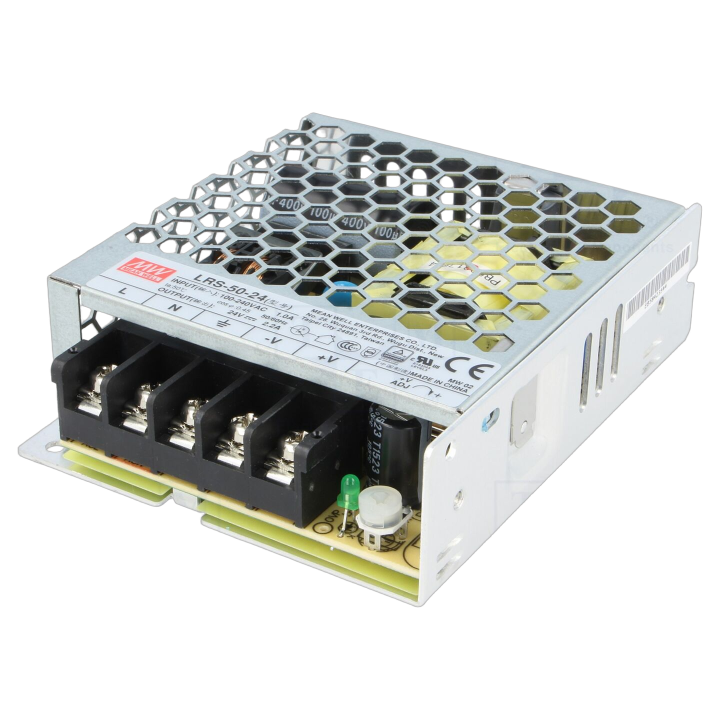 LRS-50-24 Mean Well - Alimentatore: impulsi da incasso,mo...