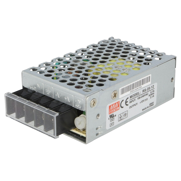 RS-25-12 Mean Well - Alimentatore: impulsi da incasso,mod...