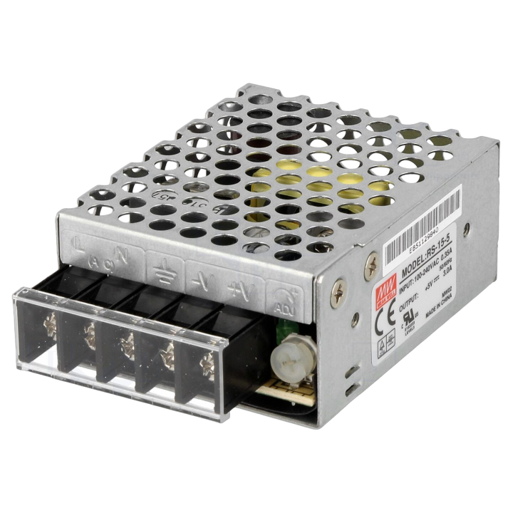 RS-15-5 Mean Well - Alimentatore: impulsi da incasso,modu...