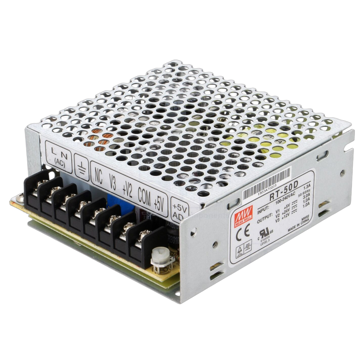 RT-50D Mean Well - Alimentatore: impulsi da incasso,modulare