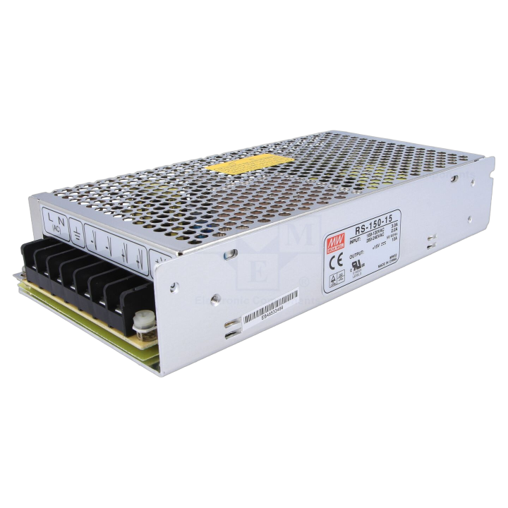 RS-150-15 Mean Well - Alimentatore: impulsi da incasso,mo...
